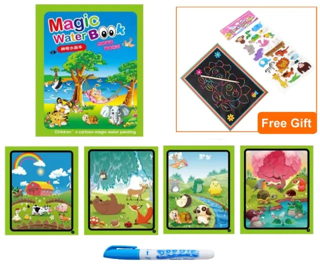 Magic Water Drawing Coloring Book